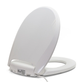 Bemis H900NL (White) Radiance series Luxury Round Heated Toilet Seat w/ Soft Close & Night Light, Plastic Bemis